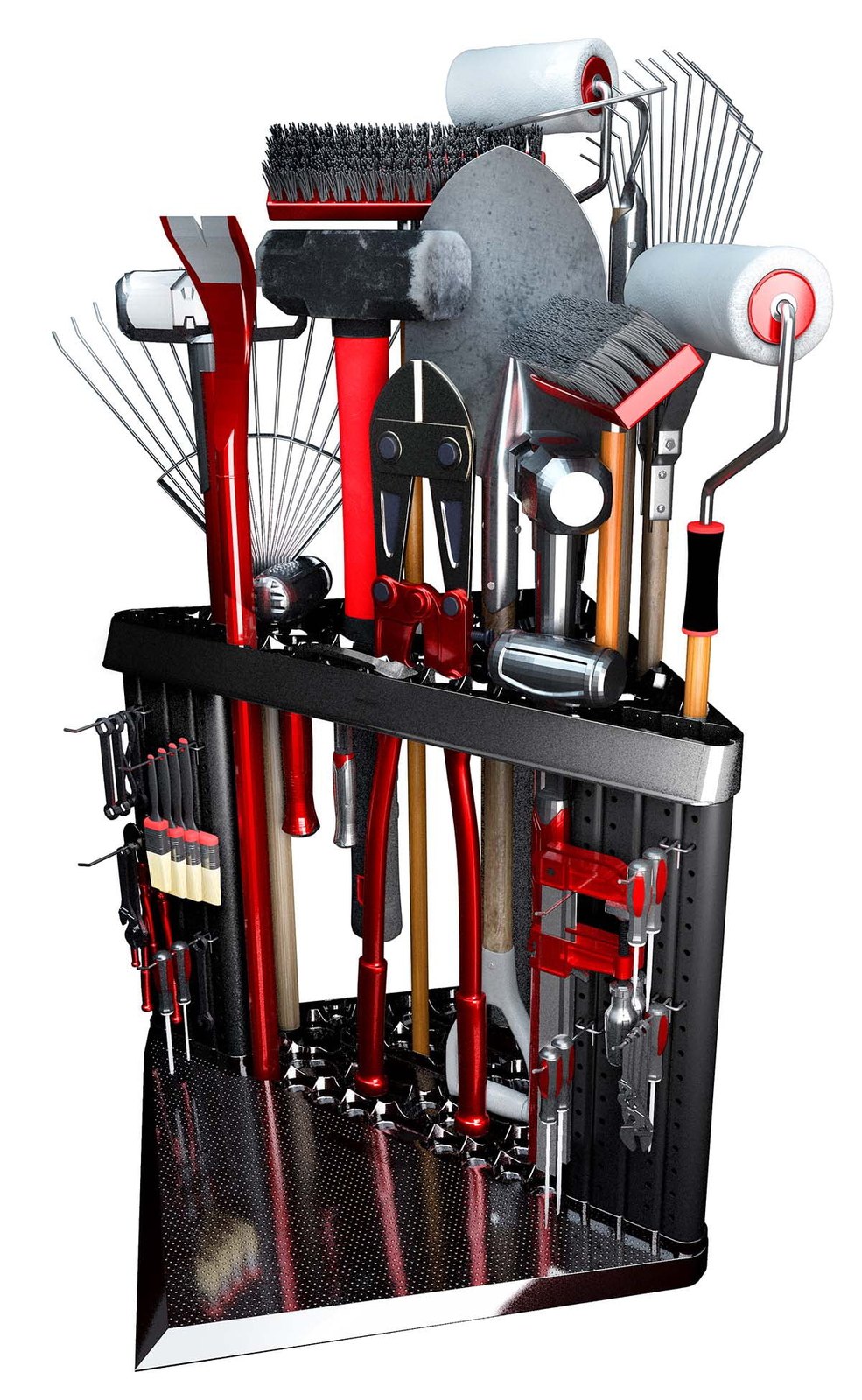 Plastic Organization Floating Garage Cabinet Tool Storage Black Home Improvement