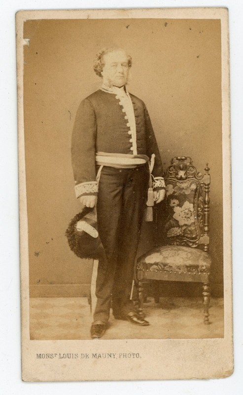 Photo Vintage Cdv Vers 1860 Boulogne Louis De Mauny, Un Militaire Pose