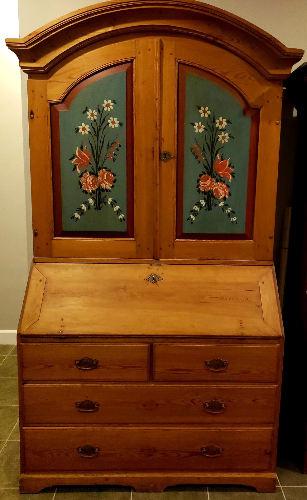 Antique Swedish Secretary with Hutch 1800s