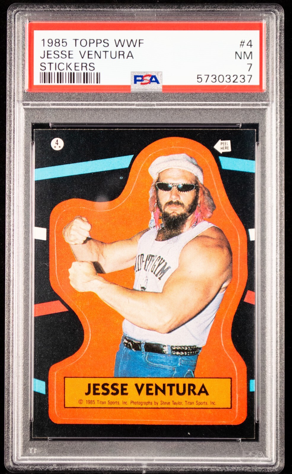 1985 Topps WWF Stickers Jesse Ventura #4 PSA 7 WWE WCW NWA | eBay