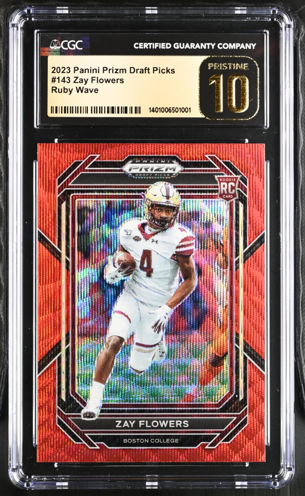 ricopun♡ 2023 Panini Prizm Draft Picks Zay Flowers Ruby Wave Rookie