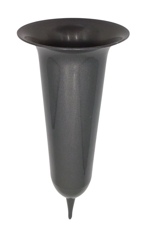 Grabvase Silber Friedhofsvase Grabmalvase Grabdekoration Grabschmuck Friedhof