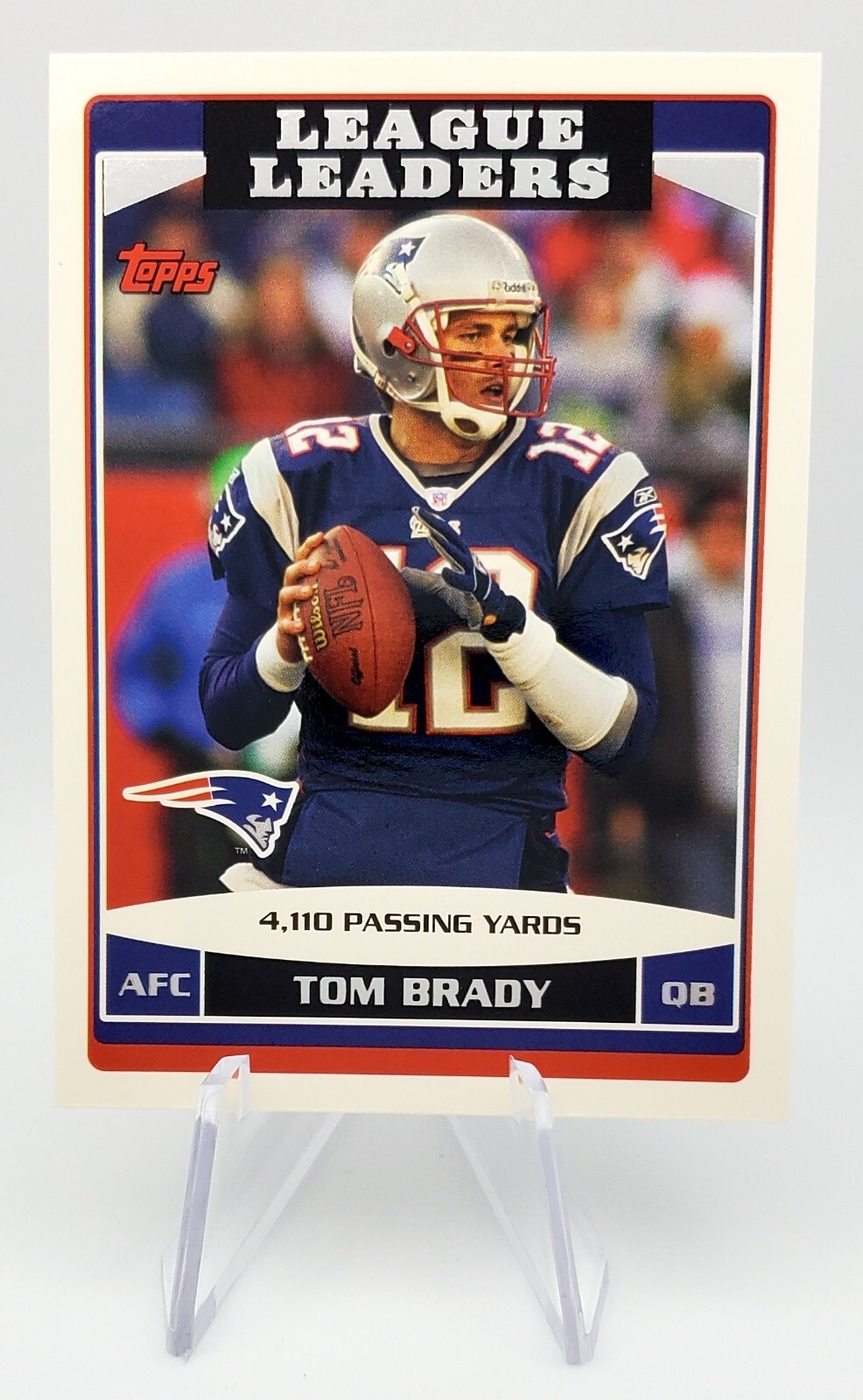 Tom Bradyサイン入り Facsimile Autographed Tom Brady New England White Reprint