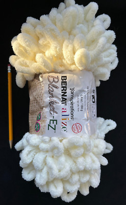 Jumbo skein Bernat Alize Blanket EZ Yarn 6.4oz 18 Yards - Color cream 