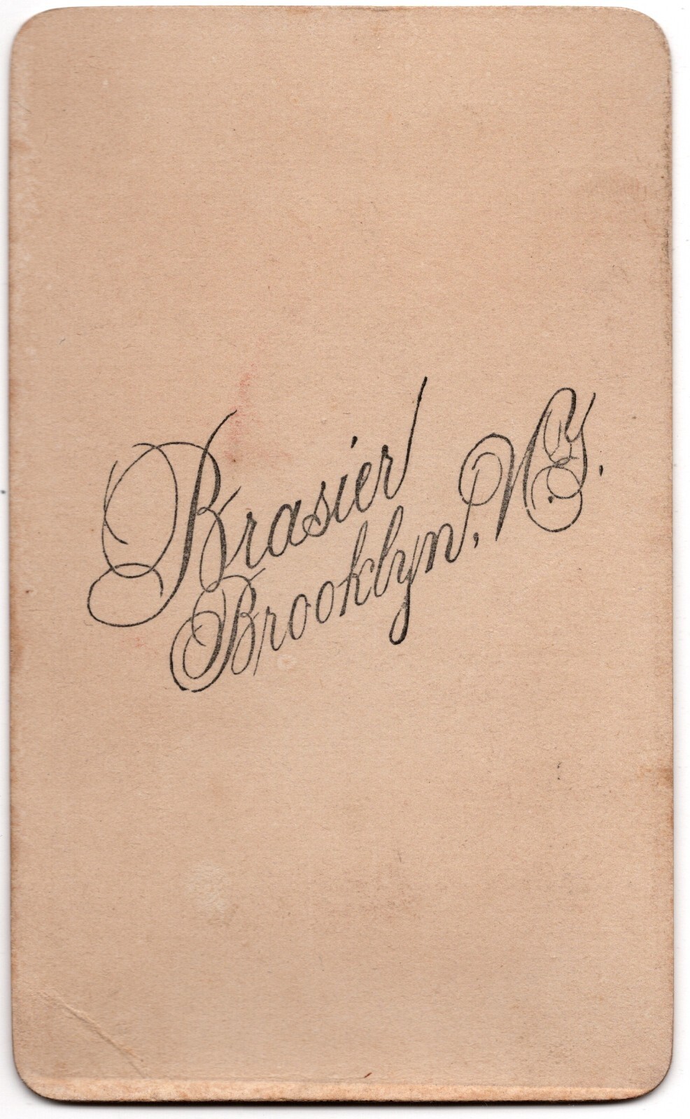 ANTIQUE CDV CIRCA 1870s BRASIER GORGEOUS YOUNG LADY IN DRESS BROOKLYN NEW YORK — additional view