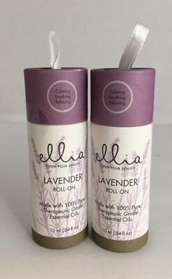 2 Ellia Open Your Senses Lavender Essential Oil Blend Roll-On .34 FL.OZ Each 