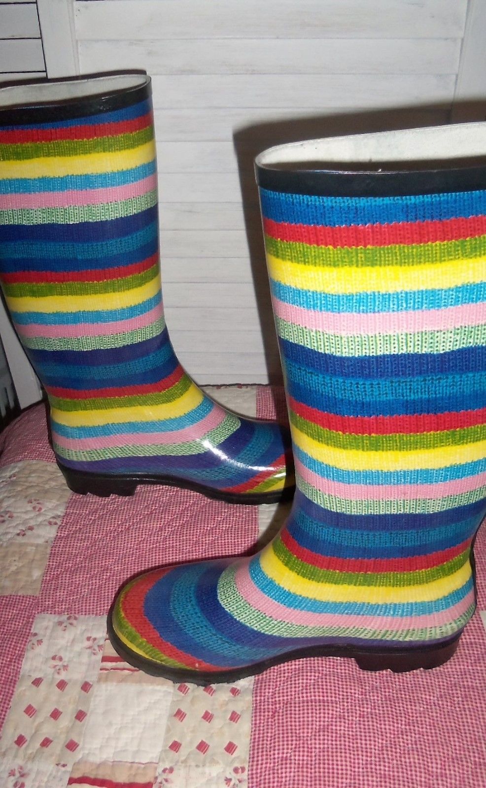 Botas femininas Listrado