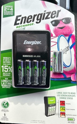 Energizer NiMH Battery Charger 4 AA and 2 AAA Rechargeable Batteries Kit