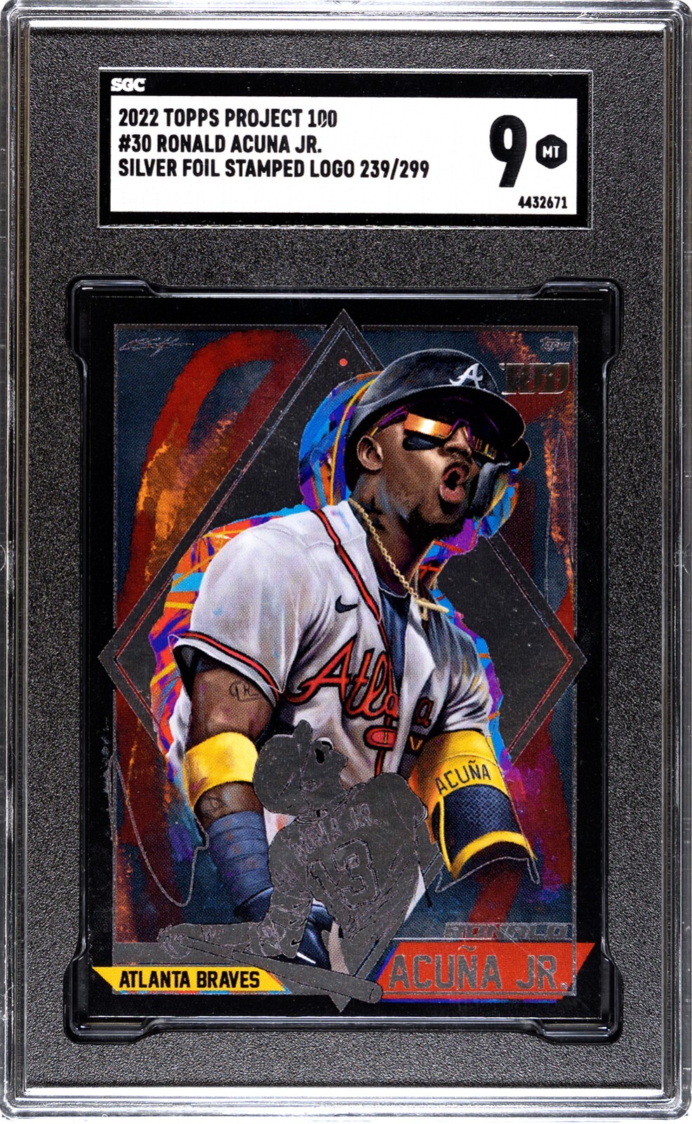 2022 Topps Project 100 Ronald Acuna Jr #30 by Chuck Styles