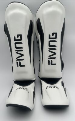 FIVING Muay Thai/MMA Shin Guards Size S small White (X)