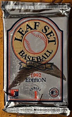 1992 Leaf Set Series 1 Baseball Pack Gold Edition 15 Cards New Unopened