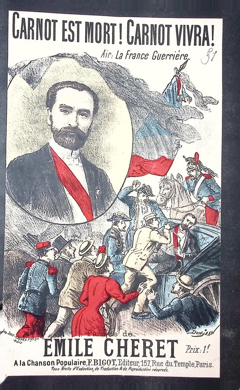Chansons  Carnot Est Mort Carnot Vivar De Emile Cheret  Dessin De Donjean