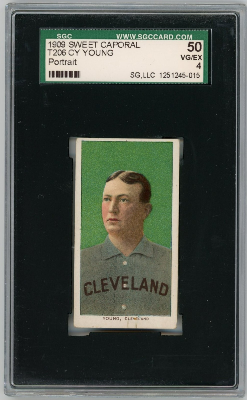 【希少！！】 1909-1911 T206 Sweet Caporal Cy Young Portrait Green デュエルマスターズ