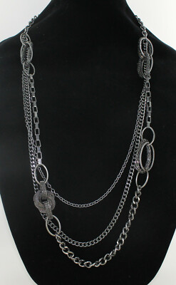 Premier Designs Urbanite Necklace - Hematite  - 36'' + 3'' - Multi Strand