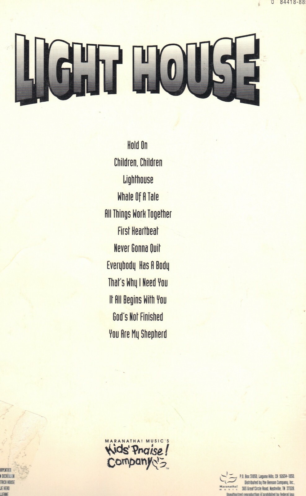 Mary Rice Hopkins & Company Light House 12 Bible Teaching Songs Christian Music