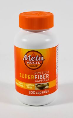 10/2024 ~ MetaMucil psyllium SUPER FIBER plant based 200 capsules