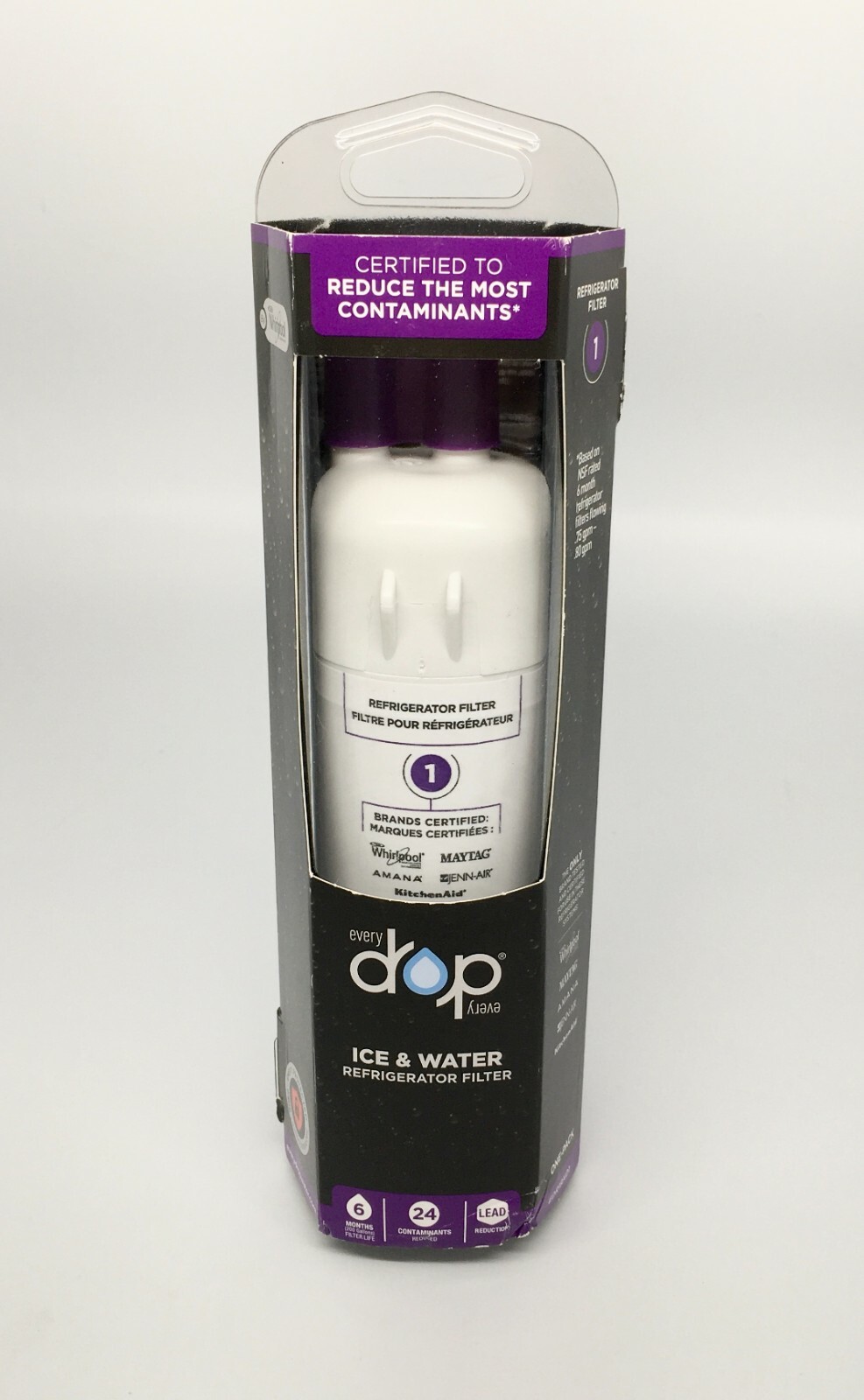 EveryDrop by Whirlpool Ice and Water Refrigerator Filter 1 EDR1RXD1の