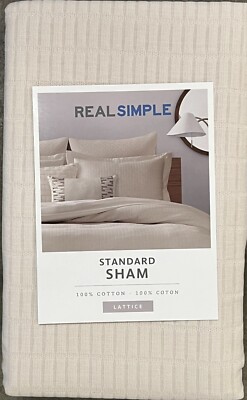 Real Simple Lattice Stone Standard Sham Pillow Sham