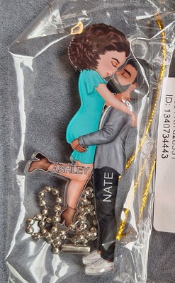 Personalized Keychain Ornament Keychain Nate and Ashley 3'' Plastic Resin Acrylic