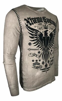 Xtreme Couture by Affliction Men's Thermal Shirt INTENSITY Biker MMA