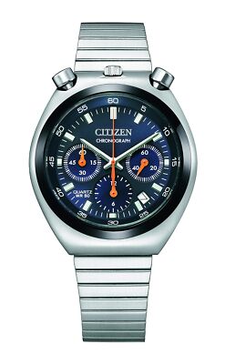 Pre-owned Citizen An3660-81l Bullhead Blue Dial Record Label Tsuno Chronograph Men Watch