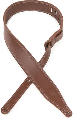 Levy's M17SSL 2.5 inch Triple-ply Garment Leather Guitar Strap - Brown,