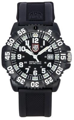 Pre-owned Luminox Original Navy Seal Rubber Strap Swiss Quartz Xs.3051.f 200m Mens Watch