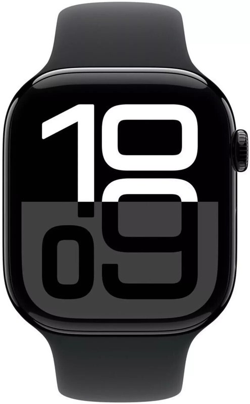 Apple Watch Series 10 4g 46mm Aluminium Sportarmband Schwarz M/L Differenzbest.