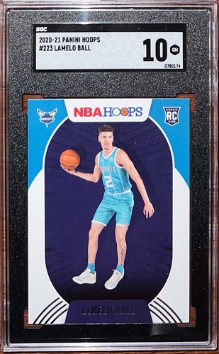 2020-21 Panini NBA Hoops LaMelo Ball RC Rookie #223 SGC 10