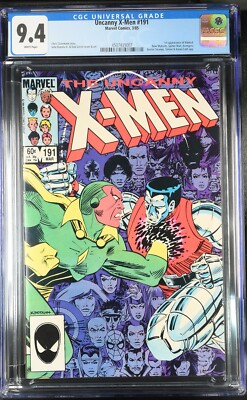 UNCANNY X-MEN #191 CGC 9.4, 1985, 1ST APPEARANCE NIMROD, VISION COVER
