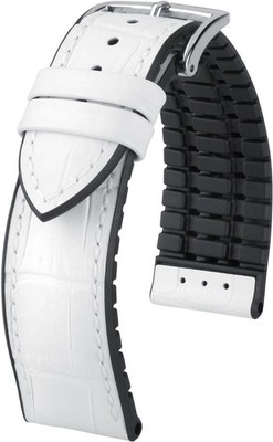 HIRSCH - Paul, weiß, Kalbsleder, Uhrenarmband, 0925028000