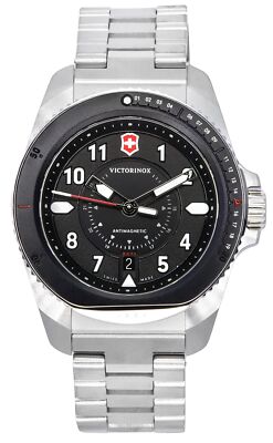 Pre-owned Victorinox Journey 1884 Black Dial Case 43mm Quartz 200m Men's Watch 242009