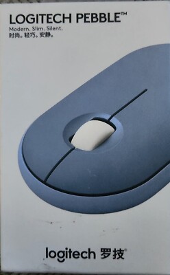 NEWLogitech Pebble Wireless Mouse with Bluetooth & 2.4GHz Receiver, Silent, Slim