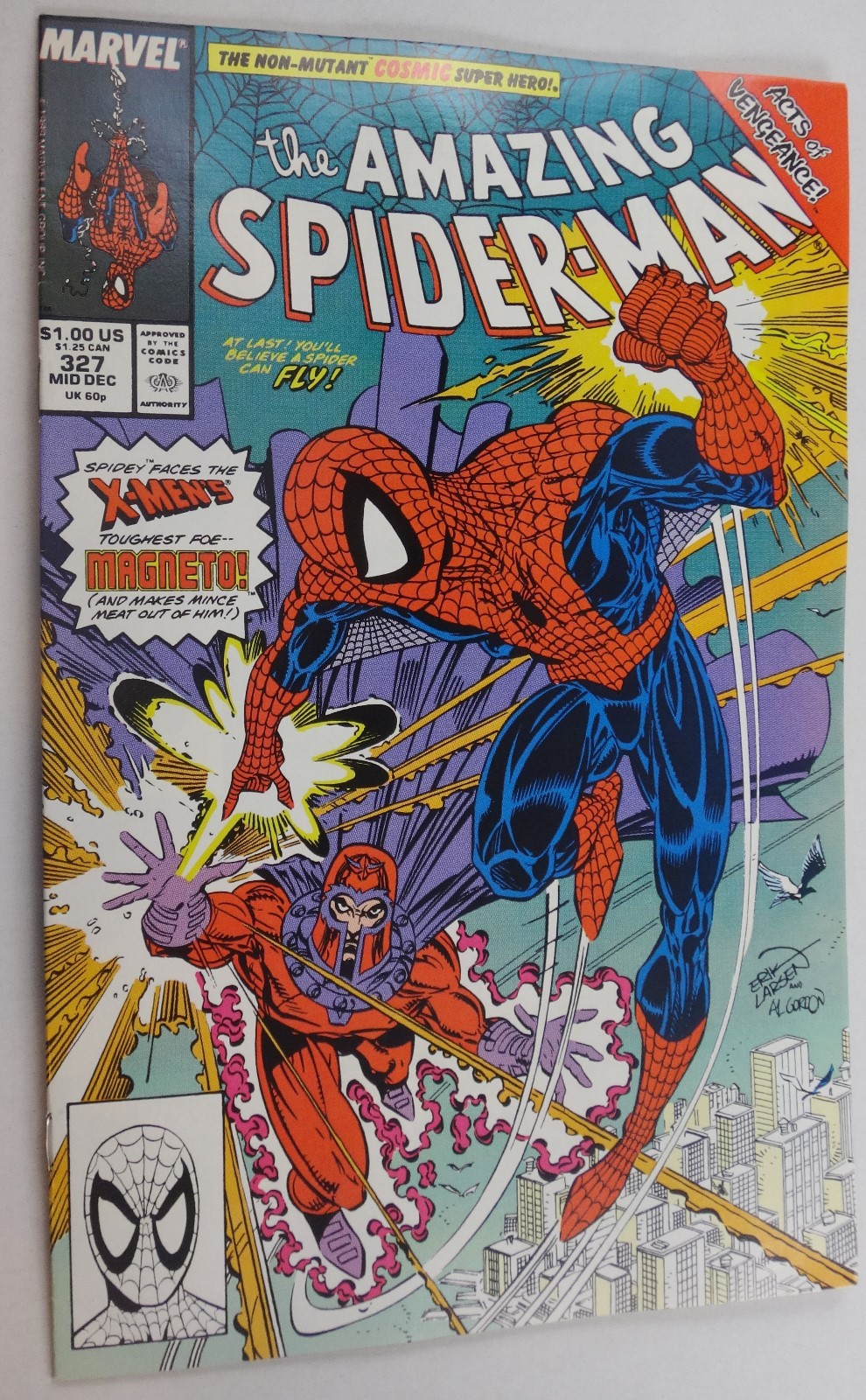 AMAZING SPIDER-MAN #327 erik larsen magneto x-men NM 9.4 | eBay