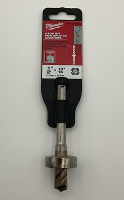 NEW Milwaukee 48-20-7652 Stop Bit For Drop In Anchors 1/2'' x 13/16'' SDS-PLUS