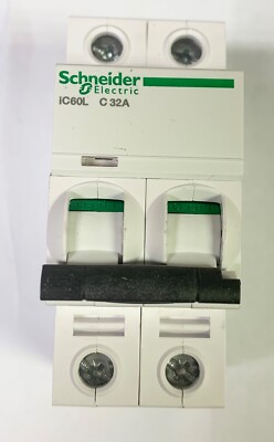 SCHNEIDER ELETRIC A9F94232 Acti9 ic60L 2 Pole 32 AMP C32A Circuit Breaker 
