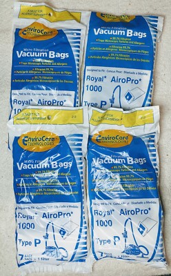 5 X Packs Royal AiroPro Type P Vacuum Bags 35 BAGS + 4 Filter by Envirocare NEW