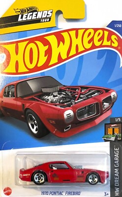 2022 Hot Wheels #1/250 HW Dream Garage 1970 Pontiac Firebird 1/5 Red -Boxed