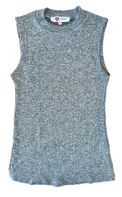 Ole by Koton Junior's Sleeveless Knit Tank Top Cotton Blend Stretch Size M Gray