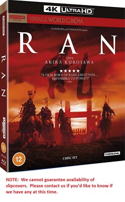 RAN (1985) 4K UHD Blu-Ray BRAND NEW Free Ship (Only 4K disc is USA Compatible)