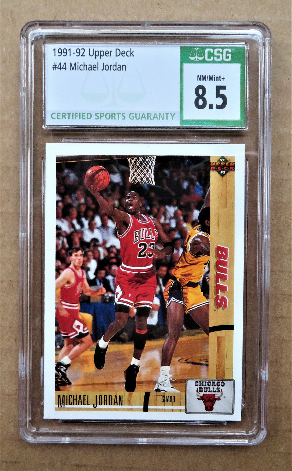 upper deck シフ　サインカード Michael Jordan 1991-92 UPPER DECK # 44 - CSG 8.5 NM-MT+ ! | eBay