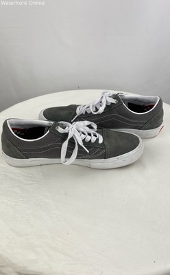 Vans Men's Old Skool Pro Skate Shoes Gray/White Rubber Soles Size 11.5