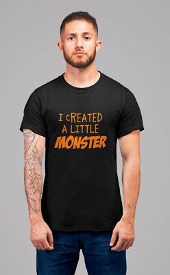 I Created A Little Monster Family Halloween T-Shirts Matching Mum Dad Child Baby