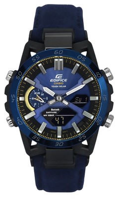 Pre-owned Casio Edifice Sospensione Dial Sports Tough Solar Men's Watch Ecb-2000ss-2a