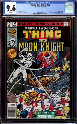 Marvel Two-in-One #52..CGC 9.6 NM+...Moon Knight...First appearance of Crossfire