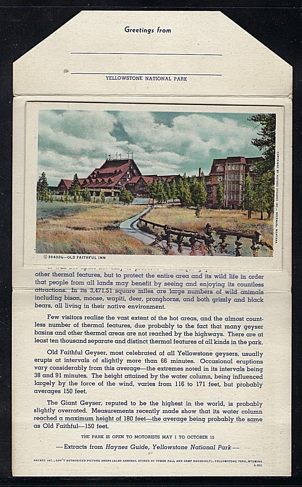 NMSTAMPSNSTUFF: YELLOWSTONE PARK 