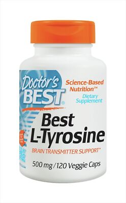 Doctors Best Best L-тирозин 500 мг 120 растительных капсул