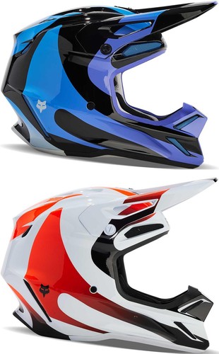 FOX V3 PILOT ヘルメット ROCKSTAR サイズXL Fox V3 Pilot motocross helmet black white check Ricky