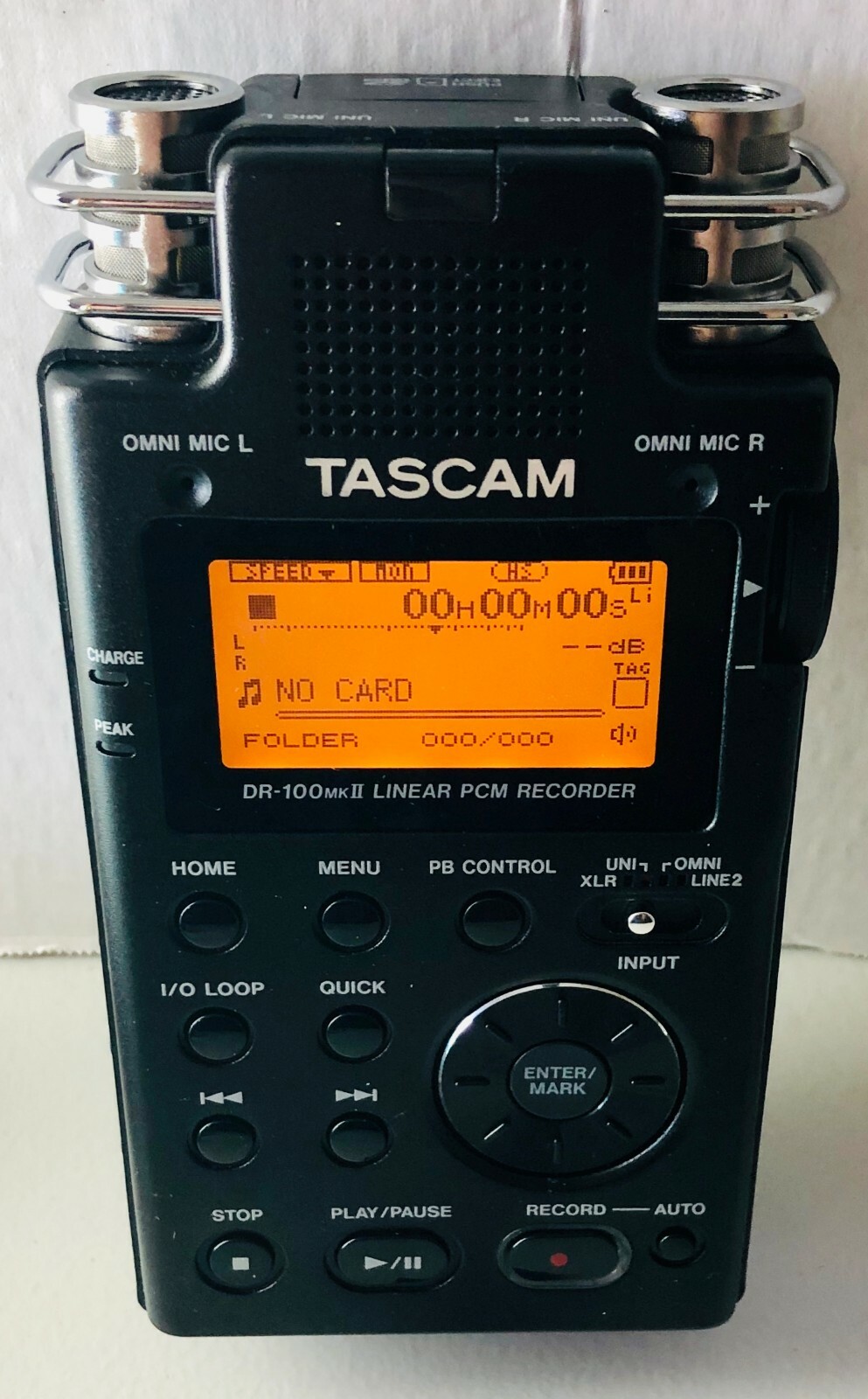 TASCAM DR-100MKII - Professional Style Linear PCM Recorder w/ Lithium Battery