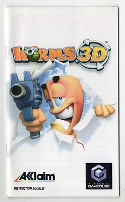 Worms 3D Nintendo Gamecube Instruction Booklet Manual